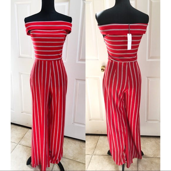 wayf red jumpsuit